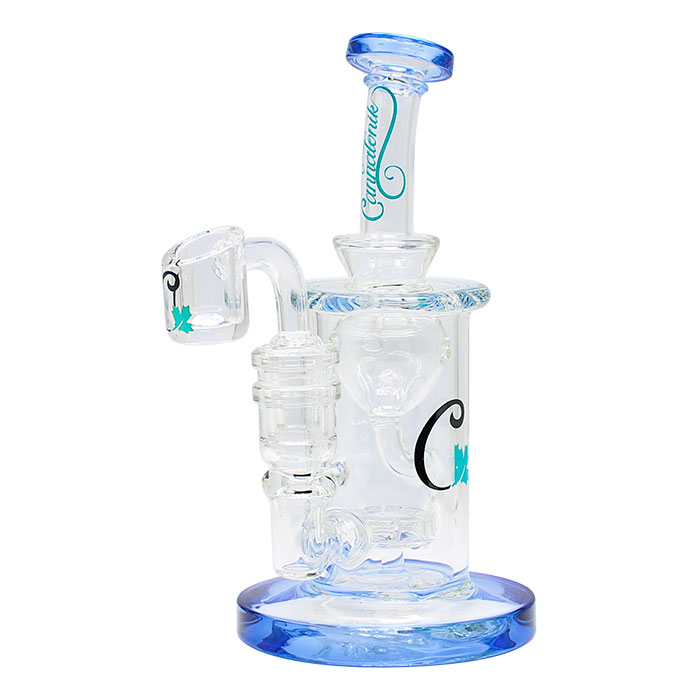 Cannatonik Blue Glass Bong and Dab Rig 7 Inches