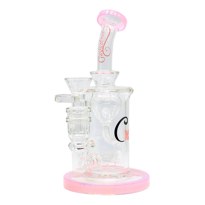 Cannatonik Pink Glass Bong and Dab Rig 7 Inches