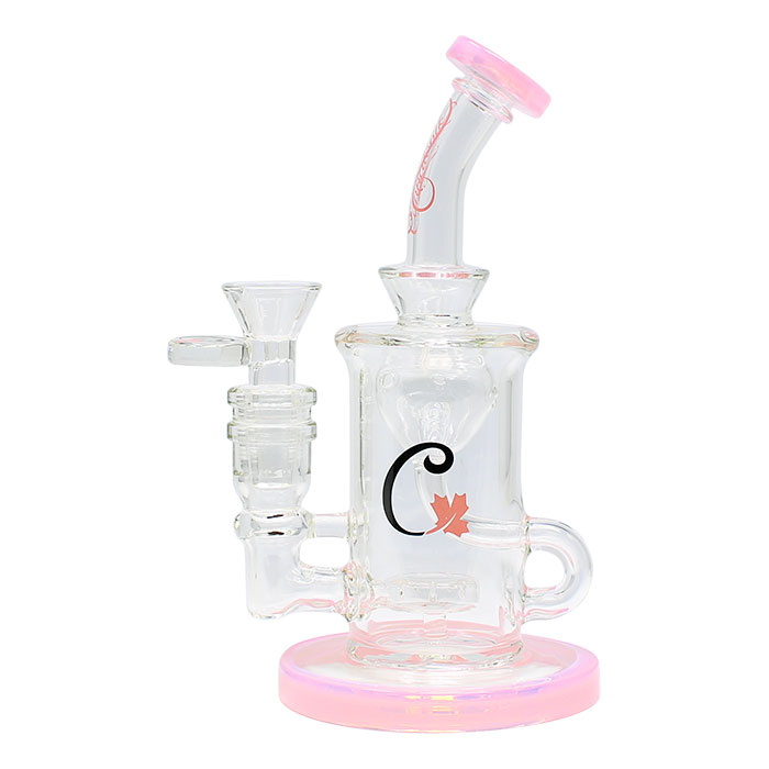 Cannatonik Pink Glass Bong and Dab Rig 7 Inches