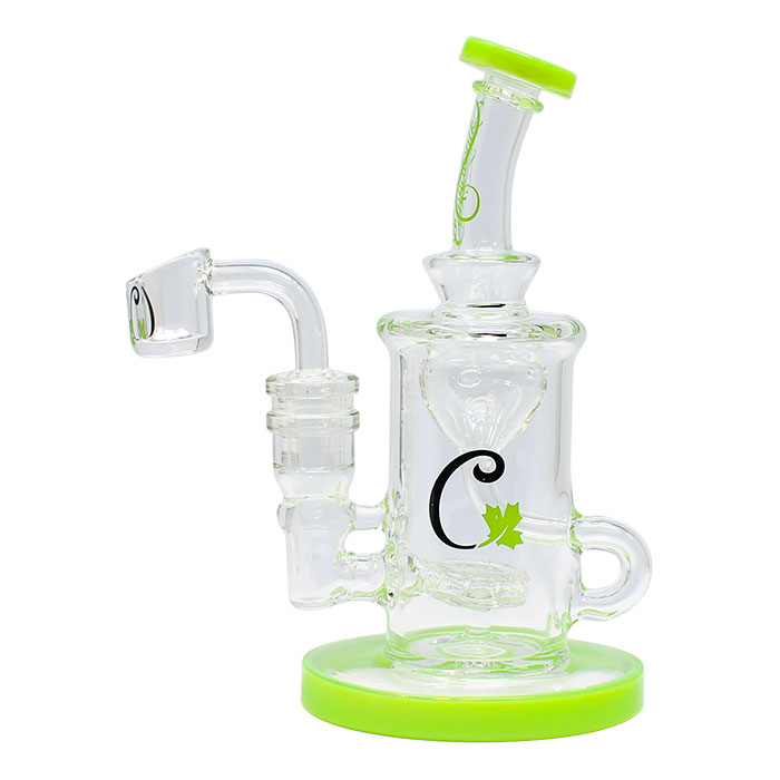 Cannatonik Green Glass Bong and Dab Rig 7 Inches