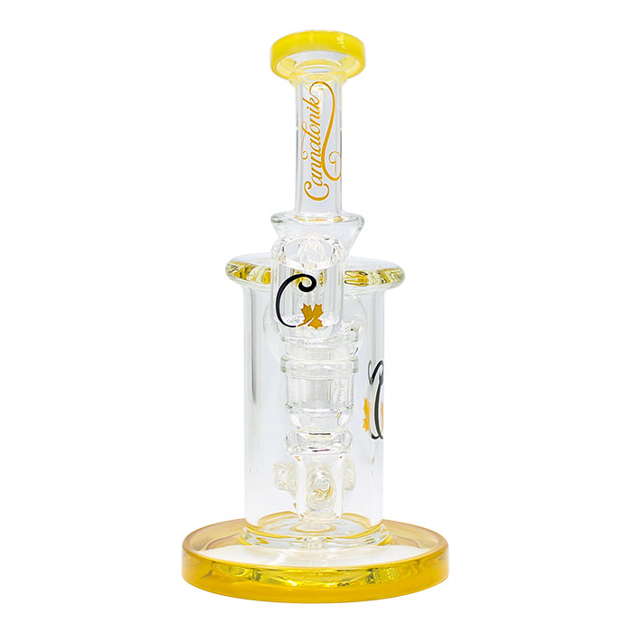 Cannatonik Yellow Glass Bong and Dab Rig 7 Inches