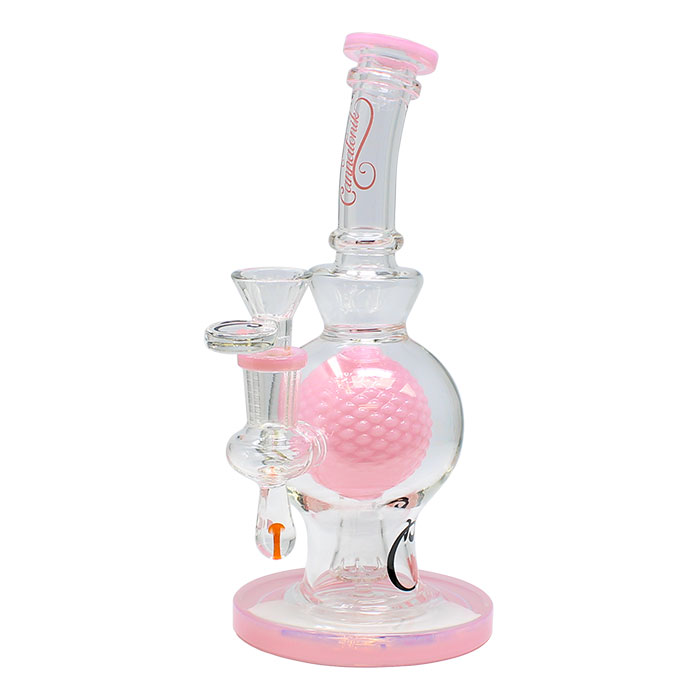 Cannatonik Pink Sphere In Sphere Bong and Dab Rig