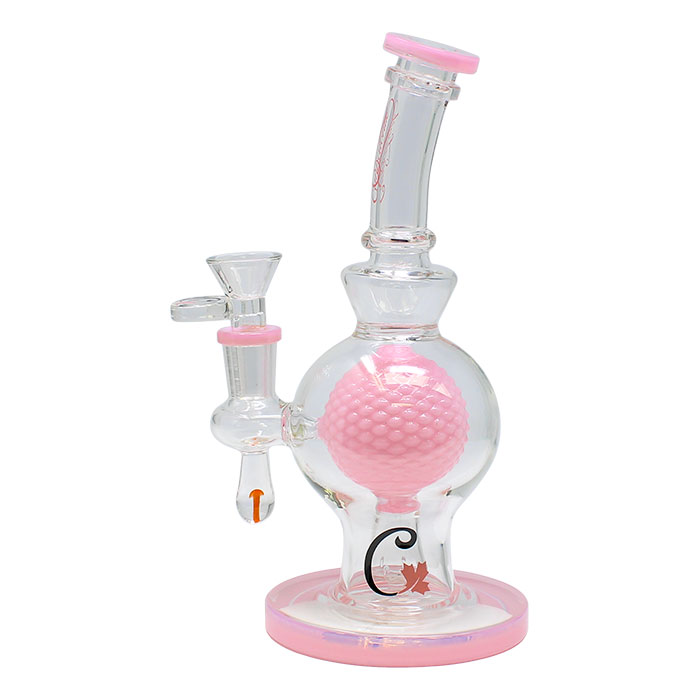 Cannatonik Pink Sphere In Sphere Bong and Dab Rig