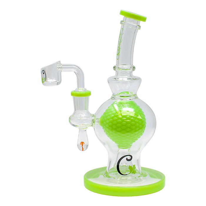 Cannatonik Green Sphere In Sphere Bong and Dab Rig