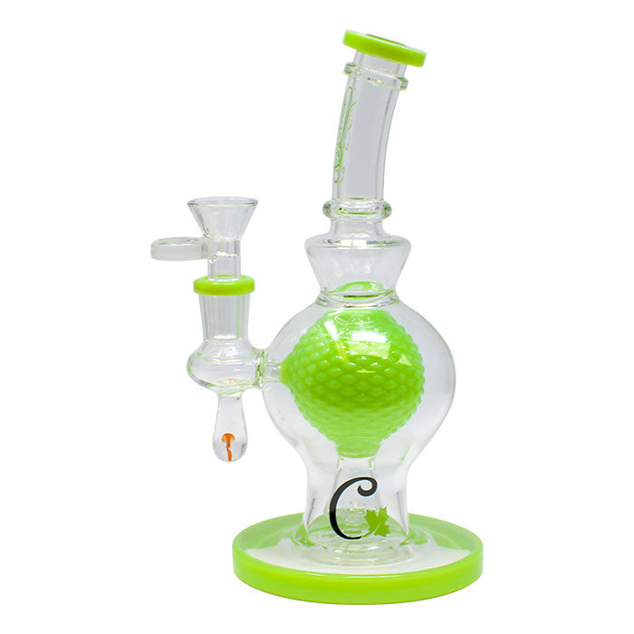 Cannatonik Green Sphere In Sphere Bong and Dab Rig