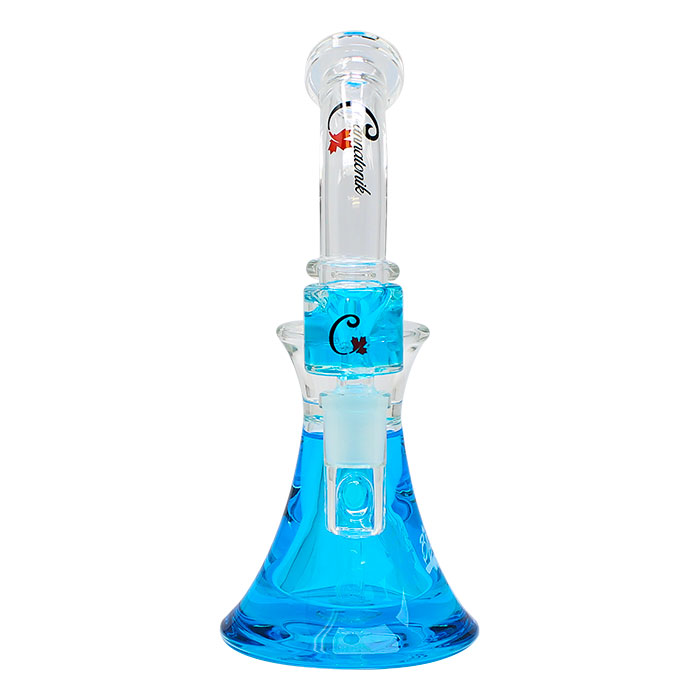 Blue Blizzard Series Freezable Glass Bong 9 Inches By Cannatonik