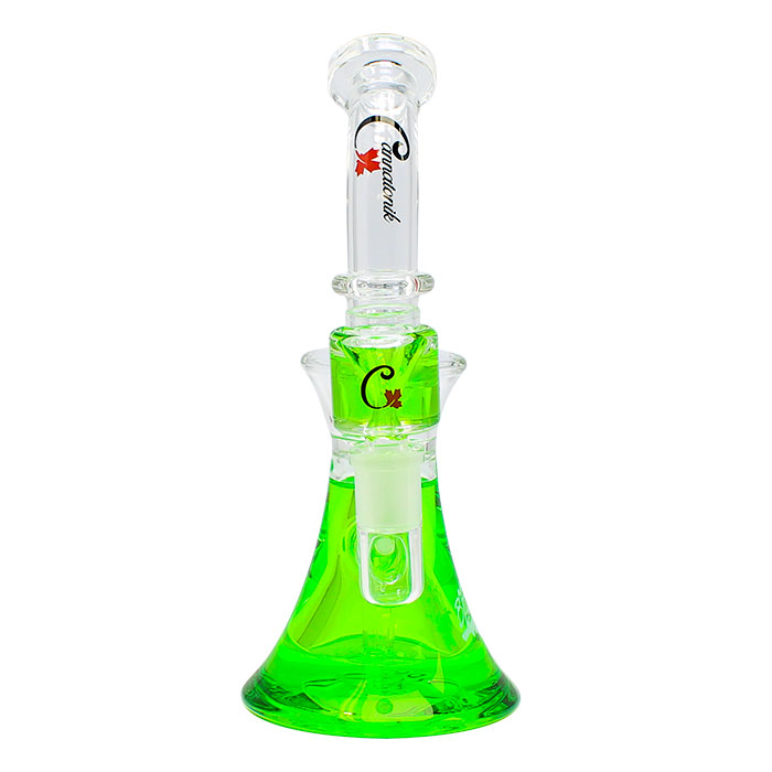 Green Blizzard Series Freezable Glass Bong 9 Inches By Cannatonik