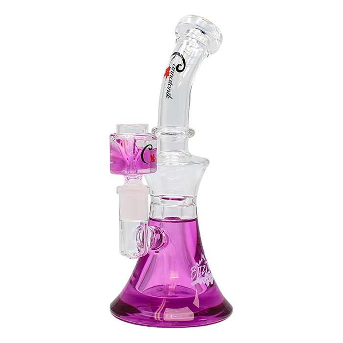 Purple Blizzard Series Freezable Glass Bong 9 Inches By Cannatonik