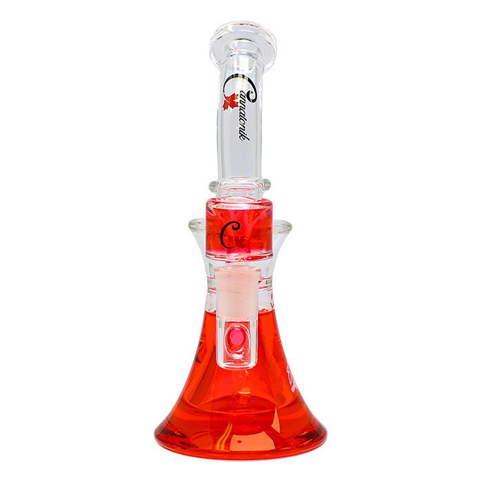 Red Blizzard Series Freezable Glass Bong 9 Inches By Cannatonik