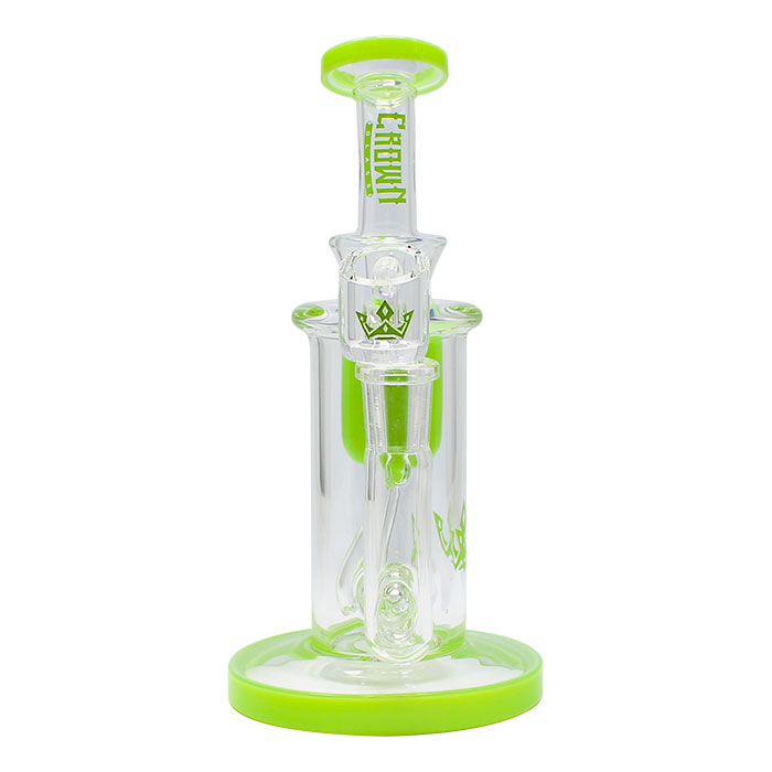 Green Crown Glass Bong and Dab Rig