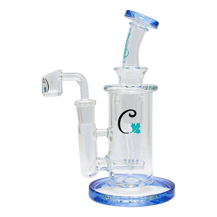 Blue Cannatonik Glass Bong and Dab Rig 7 Inches