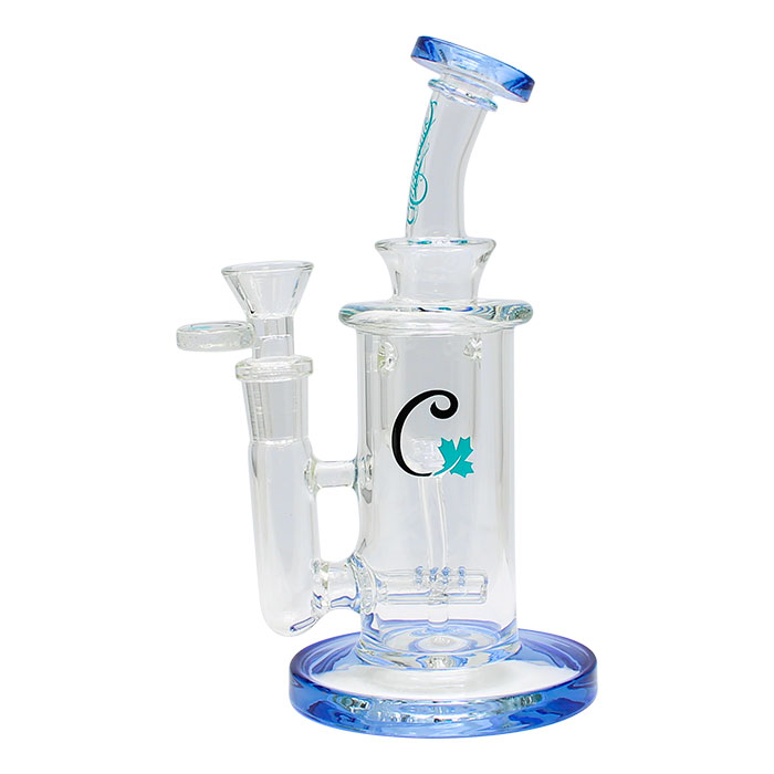 Blue Cannatonik Glass Bong and Dab Rig 7 Inches