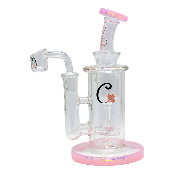Pink Cannatonik Glass Bong and Dab Rig 7 Inches