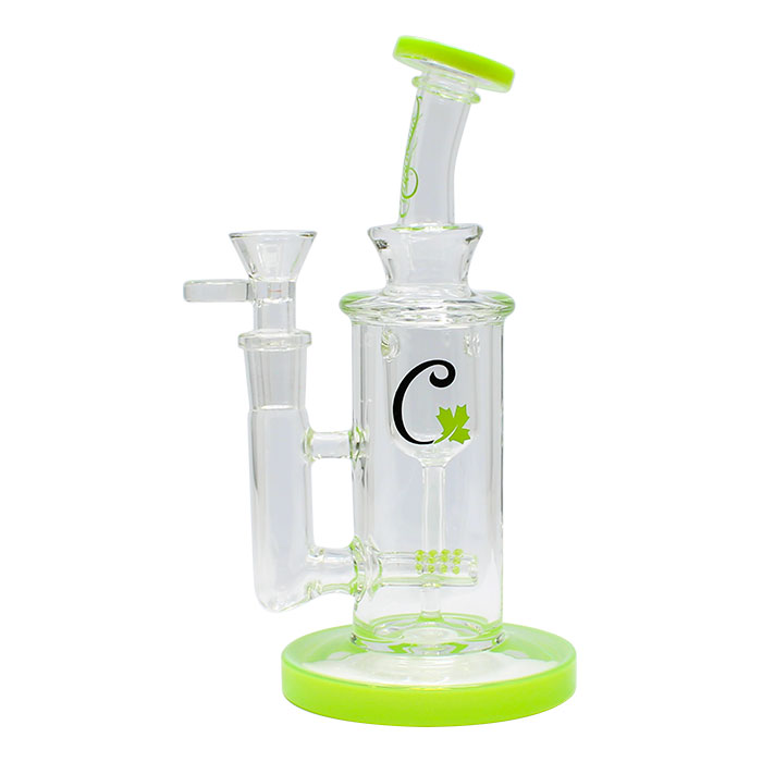 Green Cannatonik Glass Bong and Dab Rig 7 Inches