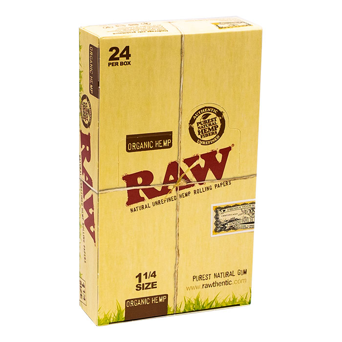 Raw Organic Hemp 1.25 Rolling Paper Ct 24