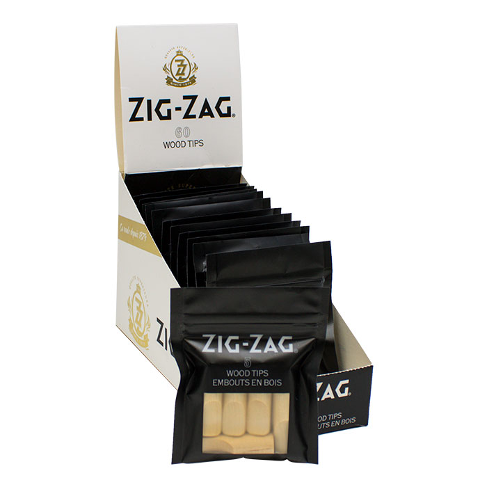 Zig Zag Wooden Tips Pack of 12