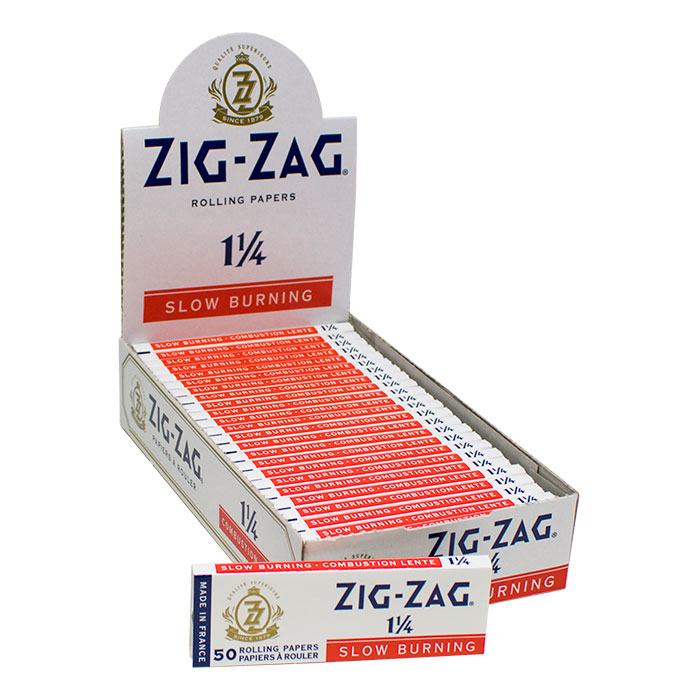 Zig Zag White Slow Burning 1.25 Rolling Paper Ct 25