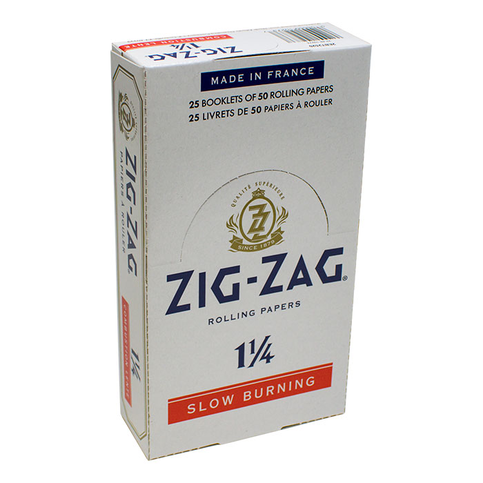 Zig Zag White Slow Burning 1.25 Rolling Paper Ct 25