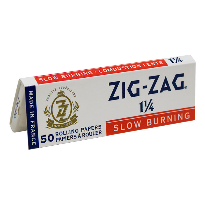 Zig Zag White Slow Burning 1.25 Rolling Paper Ct 25