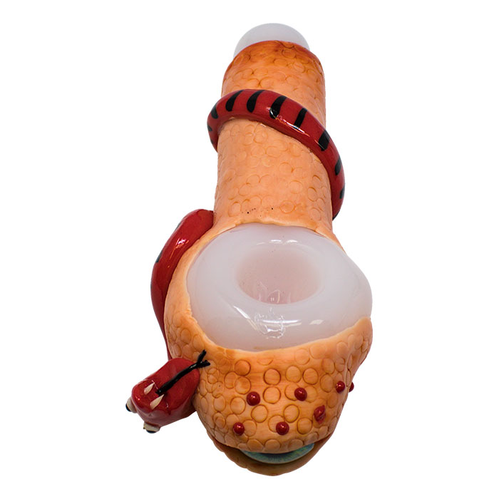 Green Eyed Serpent Hand Pipe 5 inches