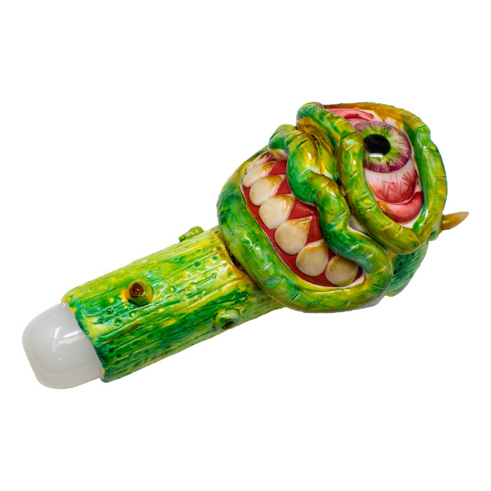 One Eyed Green Fictional Hand Pipe 5 Inches