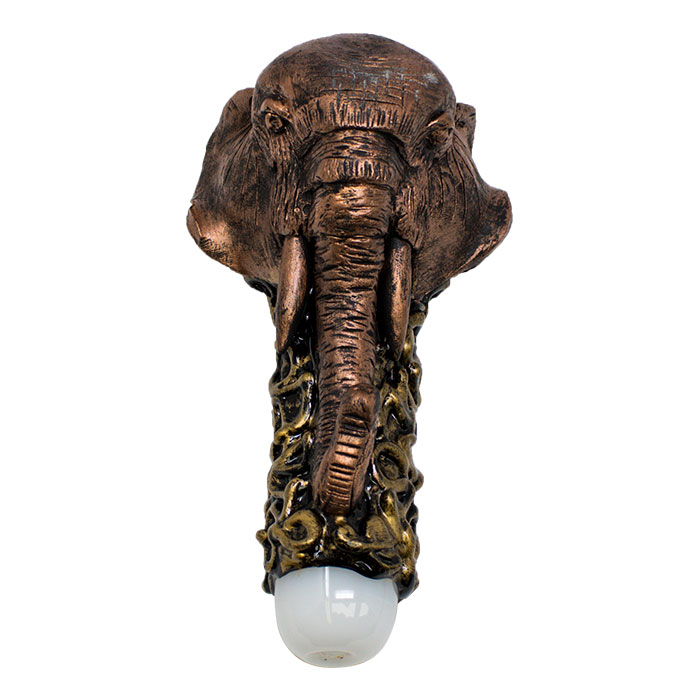 Elephant Faced Brown Hand Pipe 5 Inches