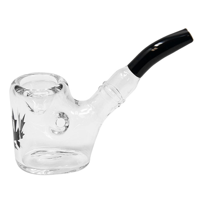 Maple Glass Clear Hefner Hand Pipe 5 Inches