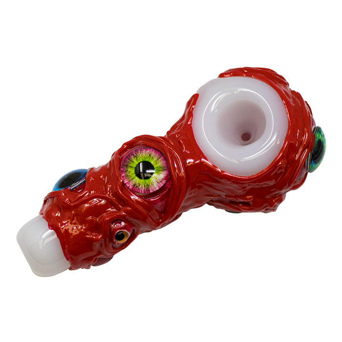 Multi Eye Red Fictional Hand Pipe