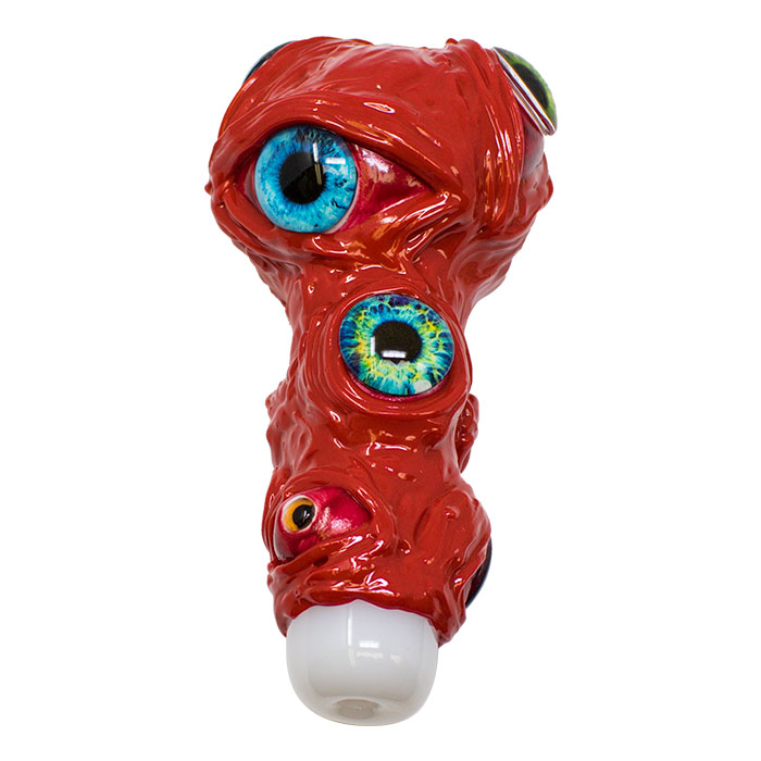 Multi Eye Red Fictional Hand Pipe