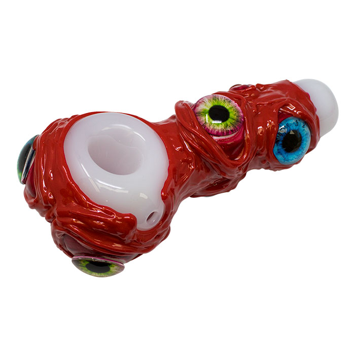 Multi Eye Red Fictional Hand Pipe