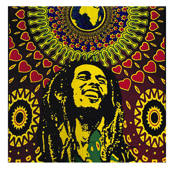 Cotton Vintage Retro Style Bob Marley Art