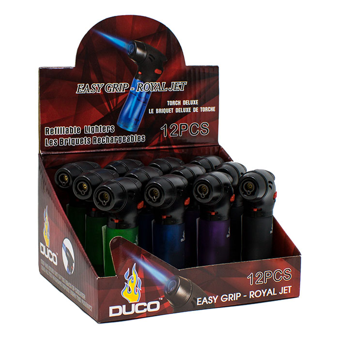 Duco Easy Grip Royal Jet Frosty Lighter Display Of 12