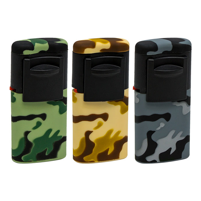 Duco Slider Camouflage Series Lighter Display Of 20
