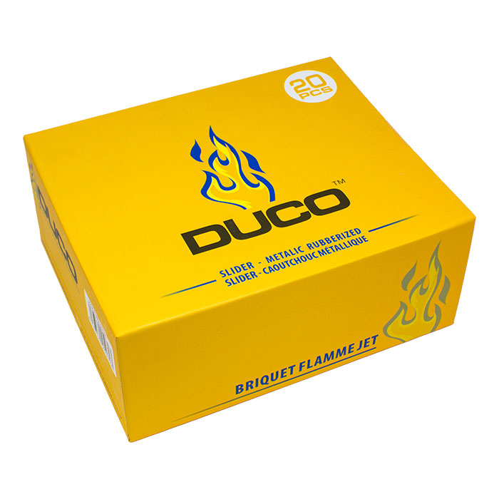 Duco Slider Metallic Rubberized  Series Lighter Display Of 20