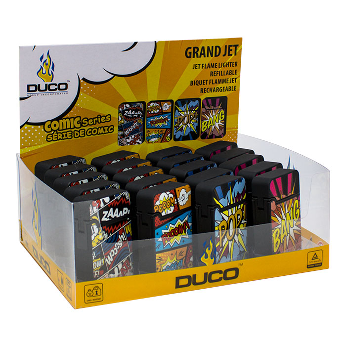 Duco Grand jet Comic Series Lighter Display of 20