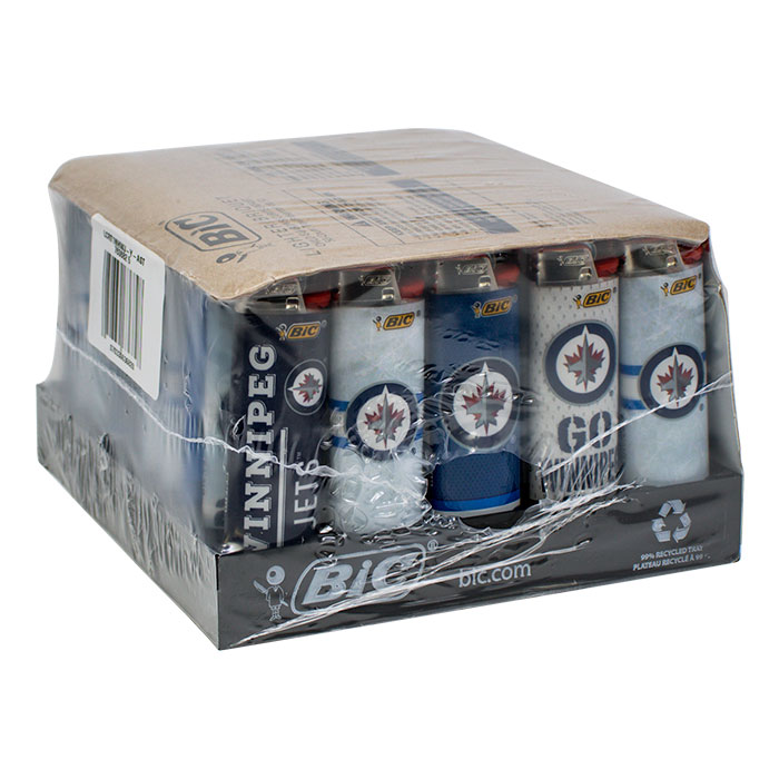 Bic Winnipeg Jets Lighter Display Of 50