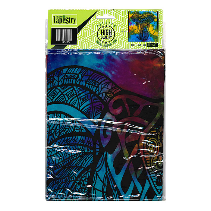 Tie and Dye Bohemian Indian Psychedelic Elephant Flag