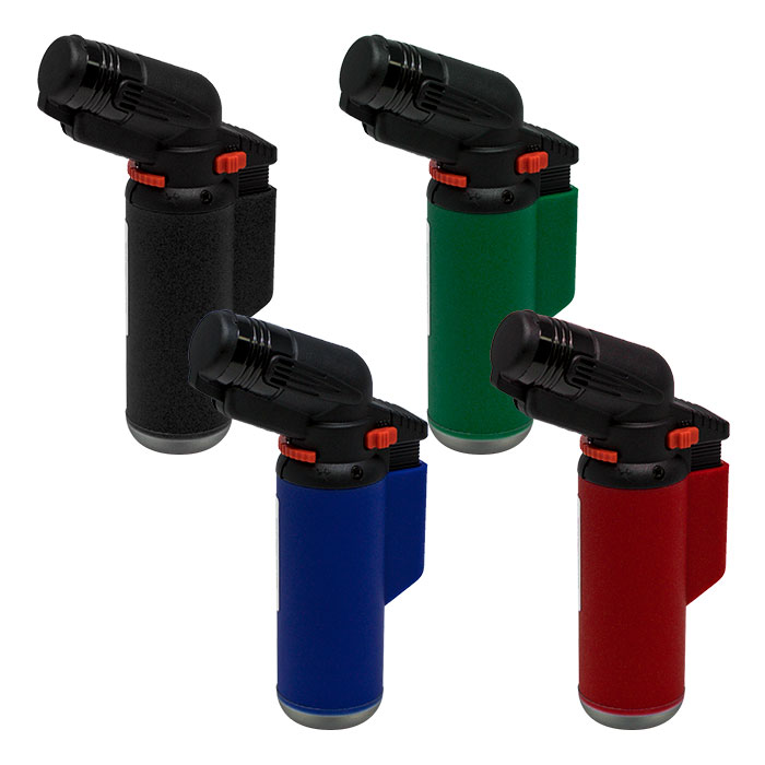 Duco Talon Rubberized Series Torch Lighters Display of 12