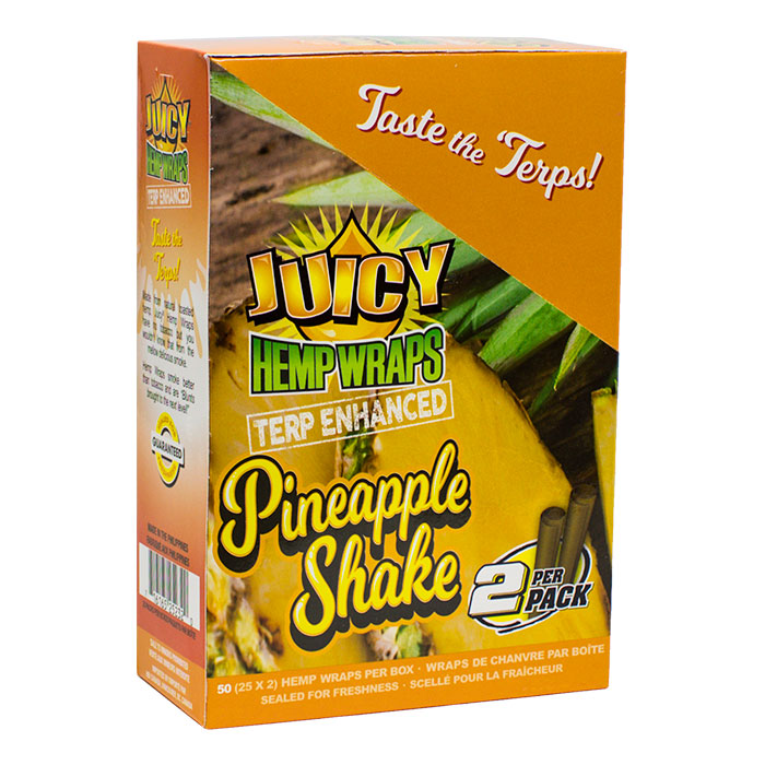 Pineapple Shake Terpine Juicy Hemp Wraps Display of 25