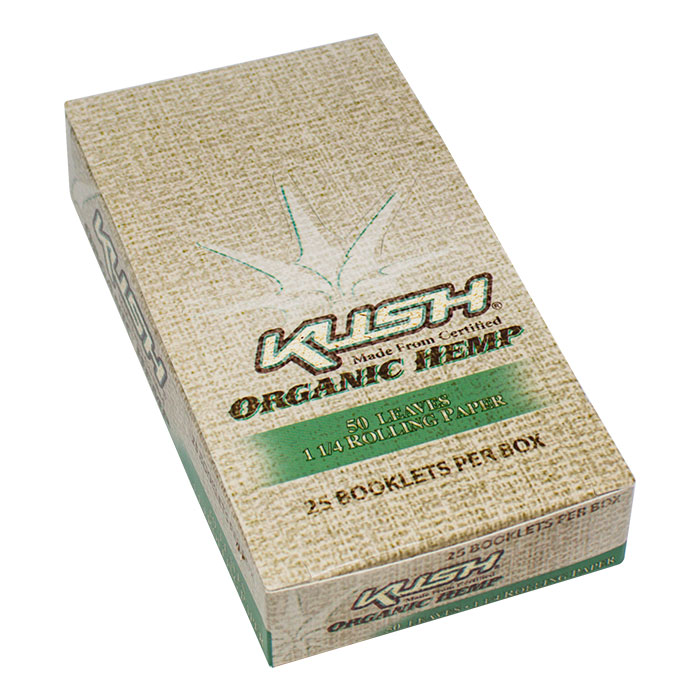 Kush Organic Hemp Rolling Paper 1.25 Display of 25