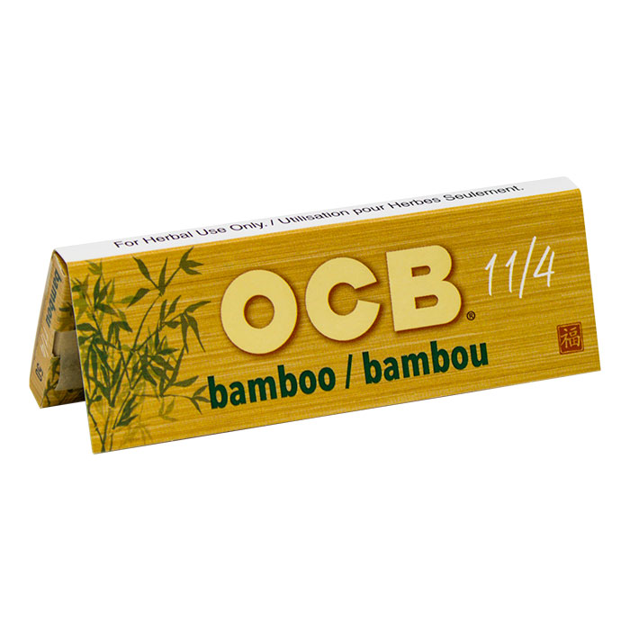 OCB Bamboo Unbleached Rolling Papers 1.25 Display of 25