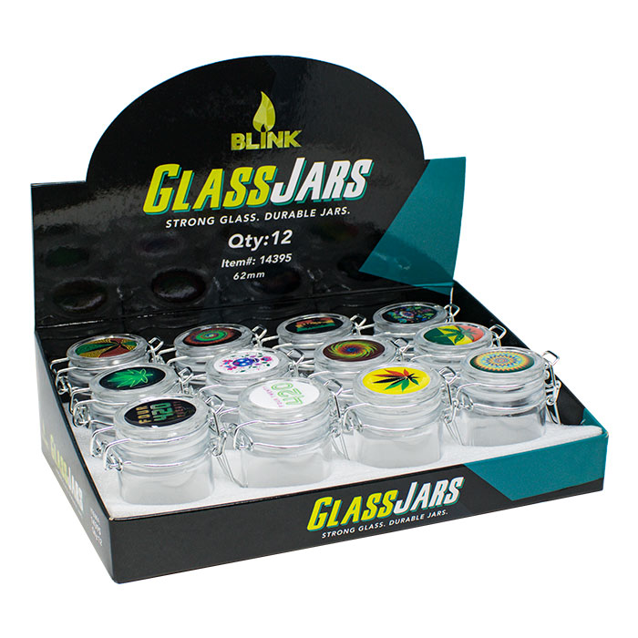 Blink Storage Glass Jars Latch Top 3.5gm Display of 12