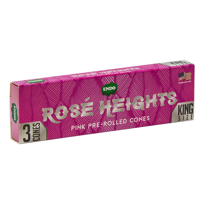 Rosé Heights King Size Pink Pre-Rolled Cones Display of 24