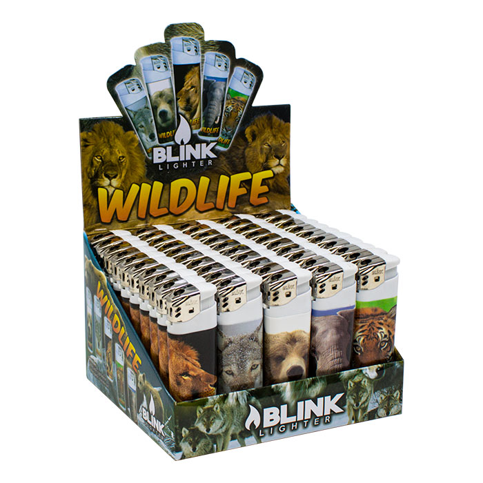 Blink Wildlife Electronic Lighter Display of 50