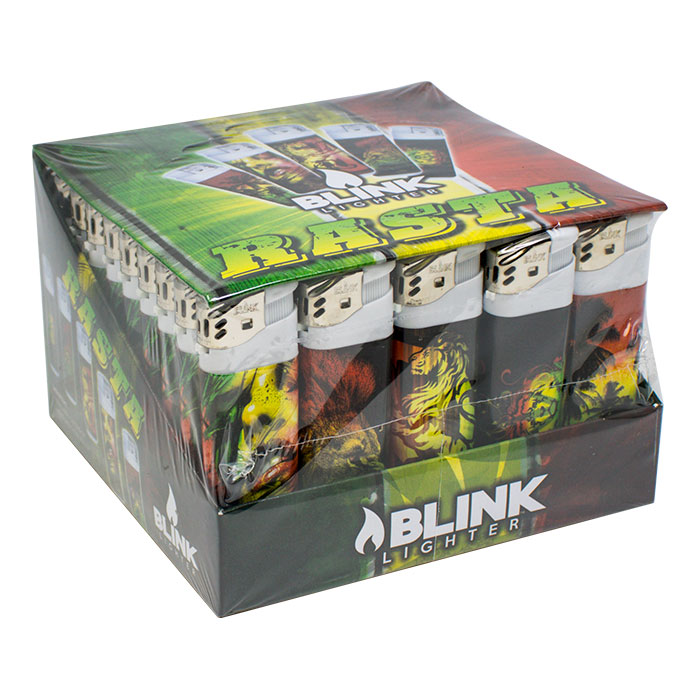 Blink Rasta Electronic Lighter Display of 50