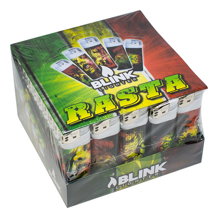 Blink Rasta Electronic Lighter Display of 50