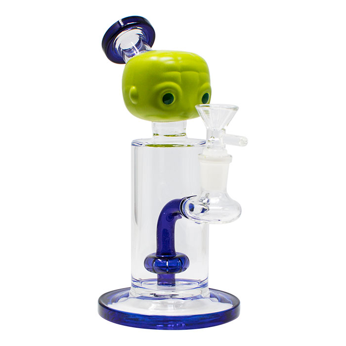 Hulk Faced Small Glass Bong 8 Inches