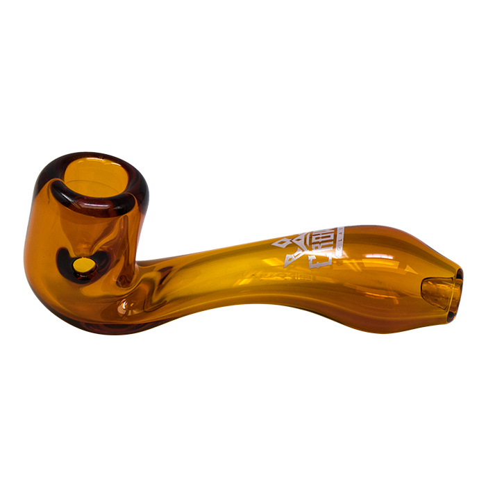 Gold Crown Glass Sherlock Pipe 4 Inches