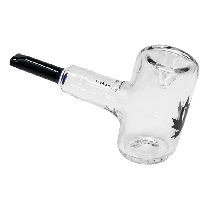 Maple Glass Clear Oxford Hammer Pipe 5.5 Inches