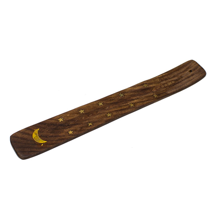 Moon Brass and Wood Incense Holders Box of 10